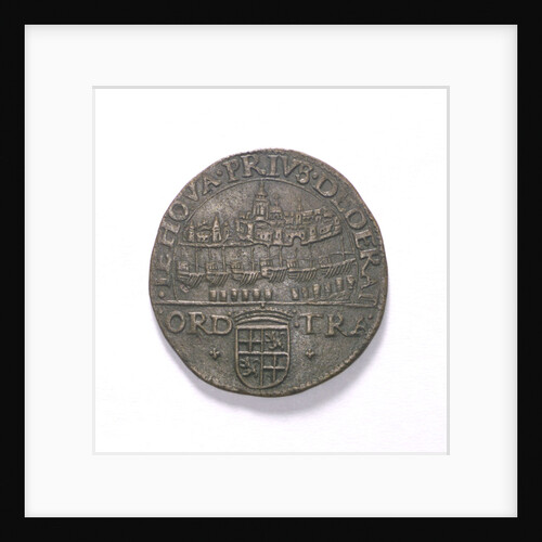 Counter commemorating the Battle of Sluys, 1603 and the defence of Ostend, 1604; obverse by unknown