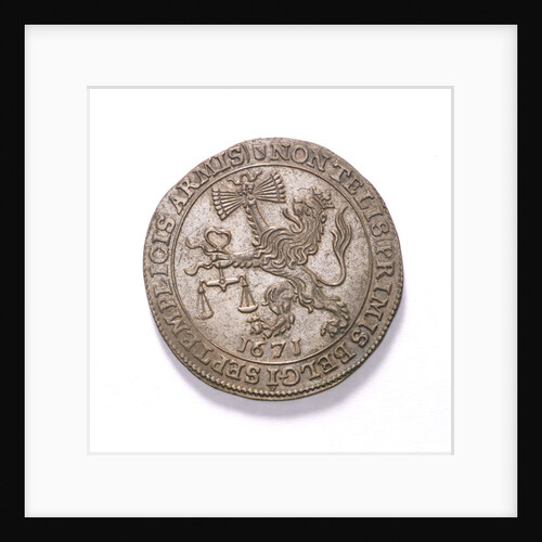 Counter commemorating the disarmament of the fleet, 1671; obverse by unknown