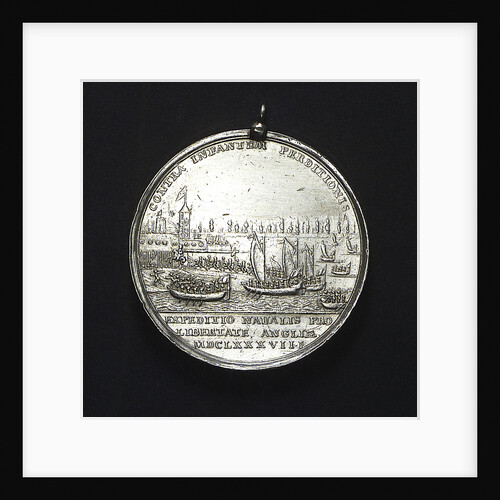 Medal commemorating the landing of William of Orange at Torbay, 1688; reverse by R. Arondeaux
