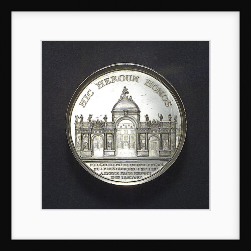 Medal commemorating the dangerous crossing of King William III and the triumphal entry into The Hague, 1691; obverse by J. Smeltzing
