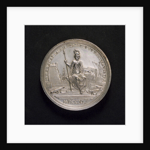 Medal commemorating preparation for war, 1742; reverse by M. Holtzhey