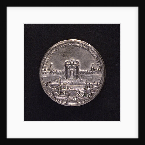 Medal commemorating warehouses built at Civitavecchia; reverse by O. Hamerani