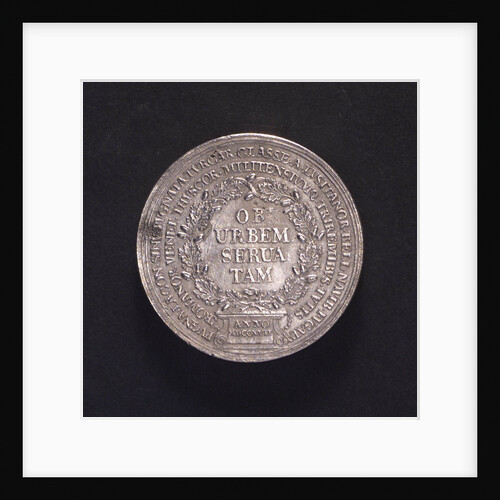 Medal commemorating action off Corfu, victory over the Turks, 1716; reverse by A. Mengin