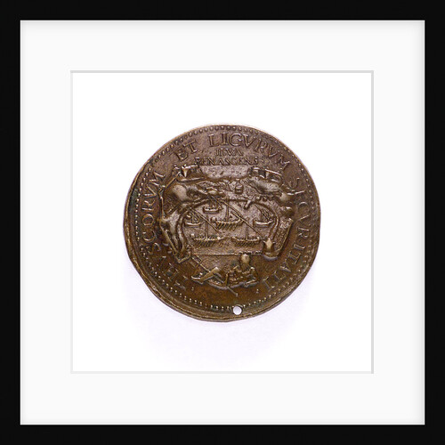 Medal commemorating the reconstructed Port of Elba; reverse by D. Poggini