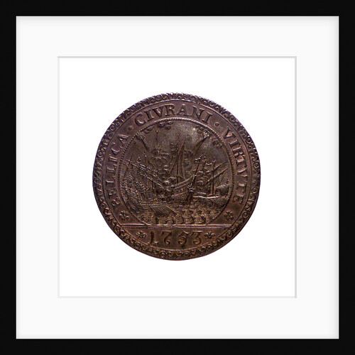 Medal commemorating Admiral Civrani's victory over the Turks at Cyprus, 1753; reverse by unknown
