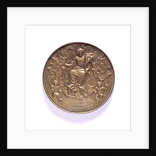 Medal commemorating ships burnt in the Medway and the proclomation of the peace of Breda, 1667; obverse by P.van Abeele