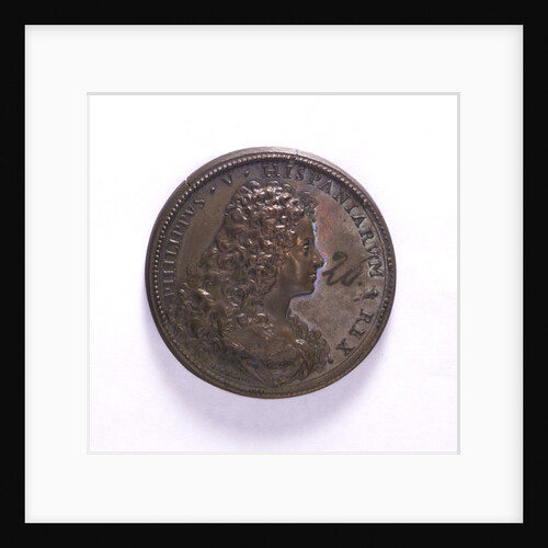 Medal commemorating the voyage to Naples of  Philip V of Spain, 1702; obverse by S. Vreani