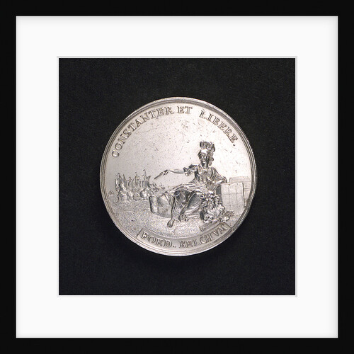 Medal commemorating the action of Captain Salomon Dedel and the Peace of Hubertsburg, 1755; obverse by Johann Georg Holtzhey
