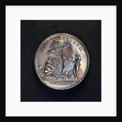 Medal commemorating armed neutrality at sea; reverse by Johann Georg Holtzhey