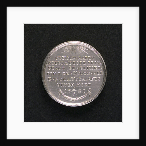Medal commemorating armed neutrality at sea; reverse by J.M. Lageman