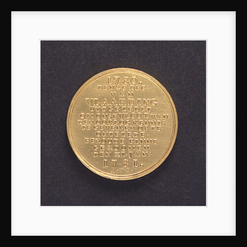Medal commemorating J van der Windt's warning to the Dutch fishing fleet; reverse by A. van Baerll