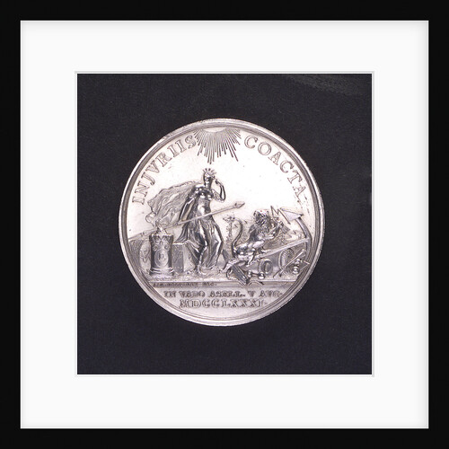 Medal commemorating the Battle of Doggerbank, 1781; obverse by Johann Georg Holtzhey