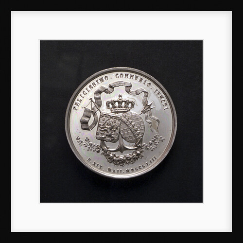 Medal commemorating the marriage of Admiral Prince Henry of Holland, 1853; reverse by J.P. Menger