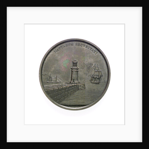 Medal commemorating the construction of the lighthouse, Port of Venice; obverse by L. Ferrari
