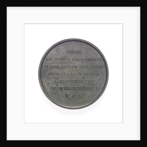 Medal commemorating the construction of the lighthouse, Port of Venice; reverse by L. Ferrari