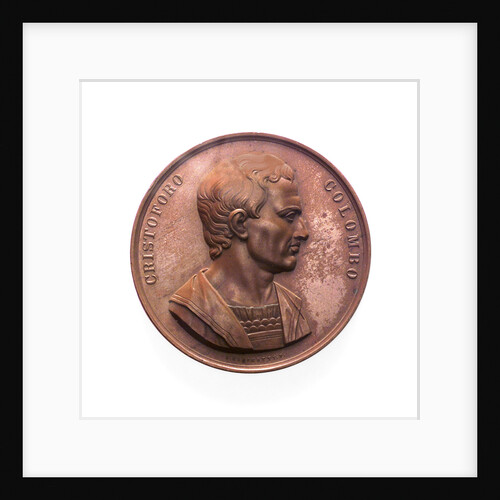 Medal commemorating the 350th anniversary of Christopher Columbus, 1842; obverse by G. Girometti