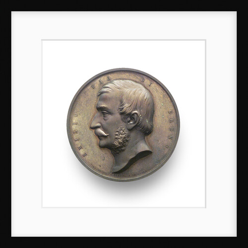 Medal commemorating Captain Faa di Bruno and the sinking of the Re d'Italia; obverse by A. Pieroni