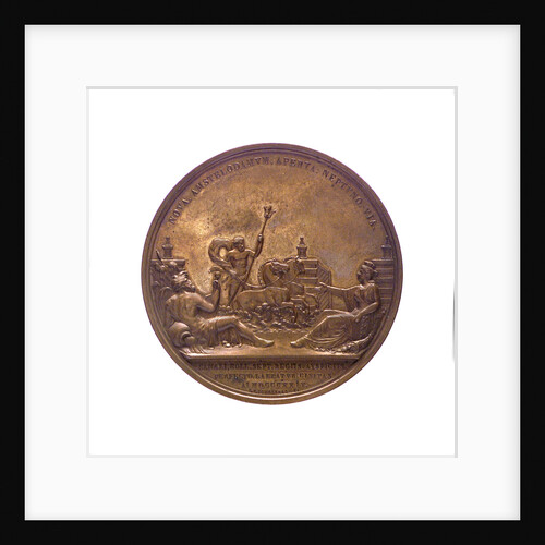 Medal commemorating the opening of the North Sea Canal, 1824; reverse by J.P. Schouberg