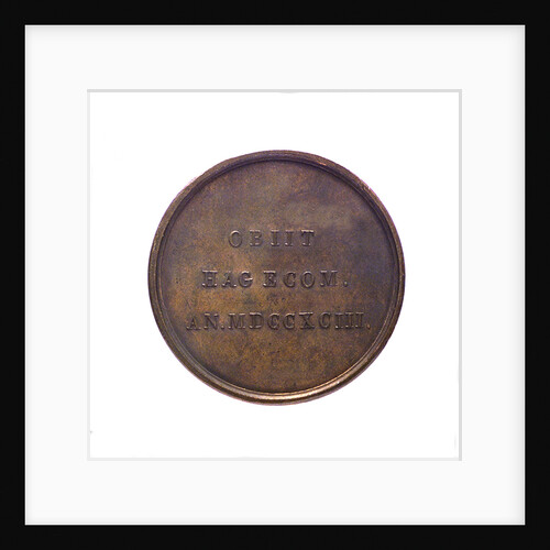 Medal commemorating Admiral Johan Arnold Zoutman (1724-1793); reverse by J.H. Simon