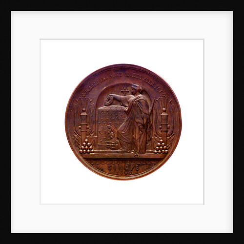 Medal commemorating the destruction of the Turkish fleet at Sinope, 1853; reverse by L.J. Hart