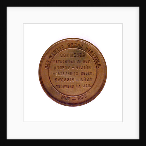 Medal commemorating Vice-Admiral Koopman; reverse by unknown