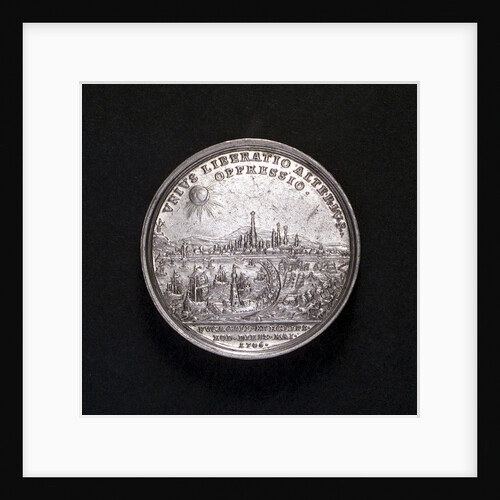 Medal commemorating Barcelona relieved, 1706; reverse by P.H. Muller