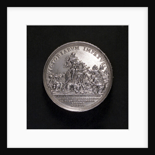 Medal commemorating Barcelona relieved and the conquest of Brabant, 1706; reverse by G. Hautsch