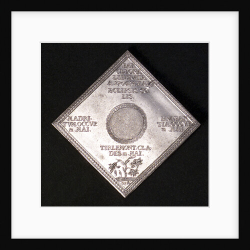 Medal commemorating the successes of the Allies in Spain and Brabant, 1706; reverse by G.F. Nurnberger
