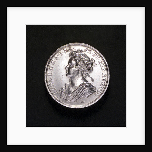Medal commemorating the attempted invasion of Scotland, 1708; obverse by G. Hautsch