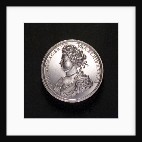 Medal commemorating the attempted invasion of Scotland, 1708; obverse by M. Brunner
