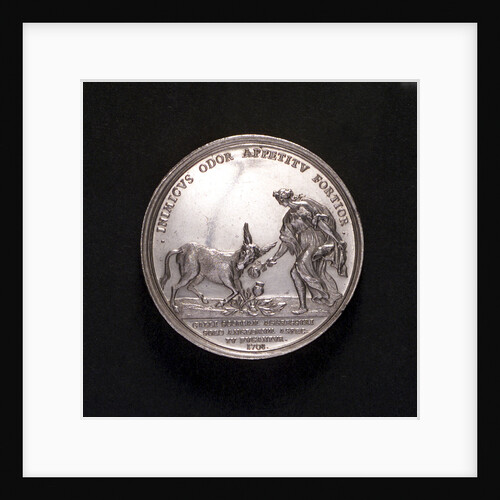 Medal commemorating the attempted invasion of Scotland, 1708; reverse by M. Brunner