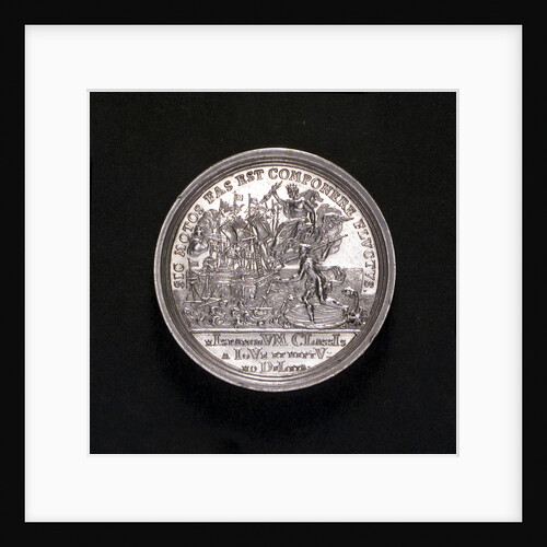 Medal commemorating the Battle of Cape Passaro, 1718; reverse by G.W. Vestner