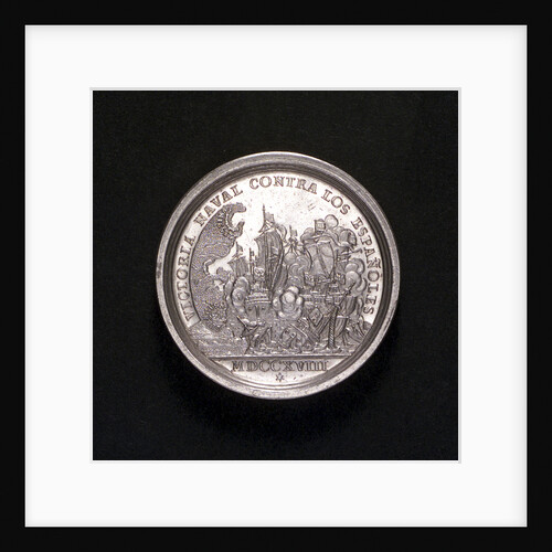 Medal commemorating the Battle of Cape Passaro, 1718; reverse by G.W. Vestner