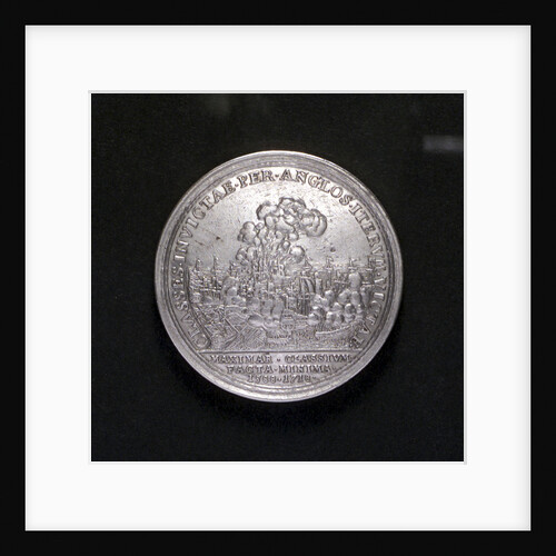Medal commemorating the Battle of Cape Passaro and the Spanish Armada compared; reverse by G.W. Vestner