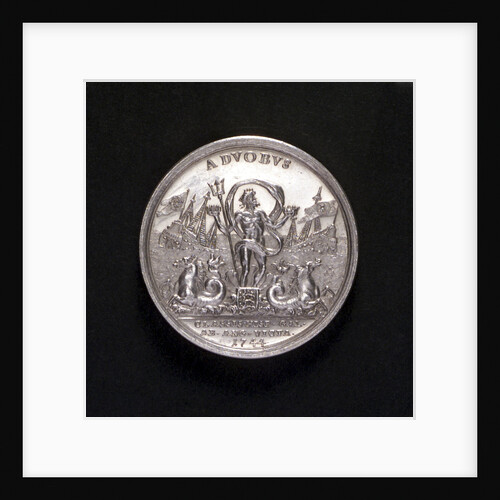 Medal commemorating the action off Toulon, 1744; reverse by A.R. Werner