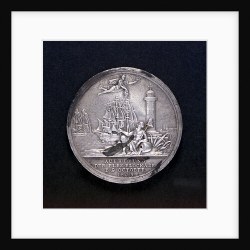 Medal commemorating the raising of the blockade of the Elbe, 1805; obverse by D.F. Loos