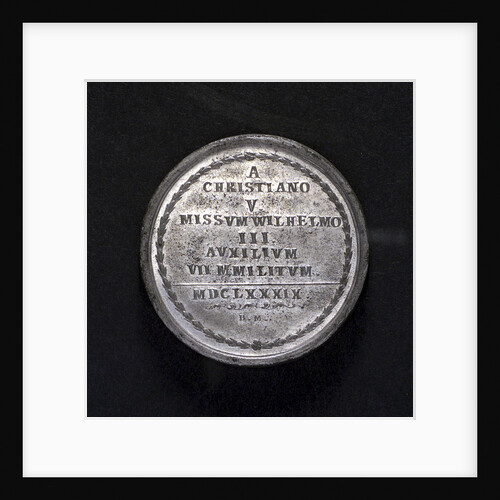 Medal commemorating Danish assistance to England; reverse by B. Meier
