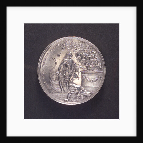 Medal commemorating the Peace of Ryswick and rejoicings at Gouda, 1697; obverse by J. Drappentier