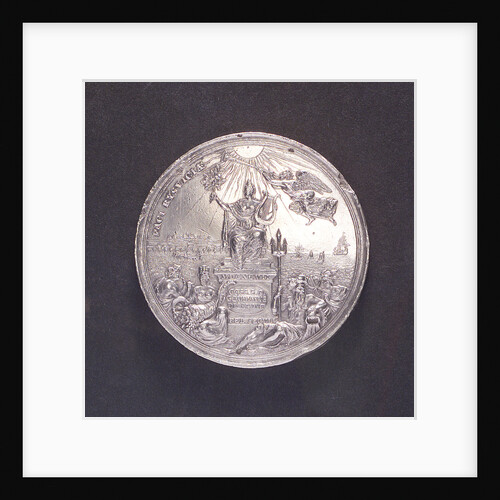 Medal commemorating the Peace of Ryswick and rejoicings at Gouda, 1697; reverse by J. Drappentier