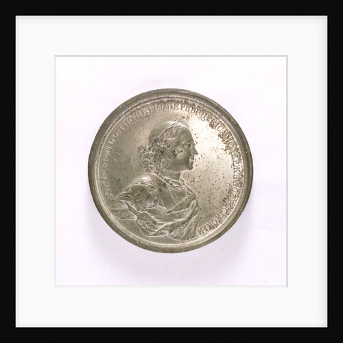 Medal commemorating the capture of four Swedish frigates, 1720; obverse by M. Kutschkin