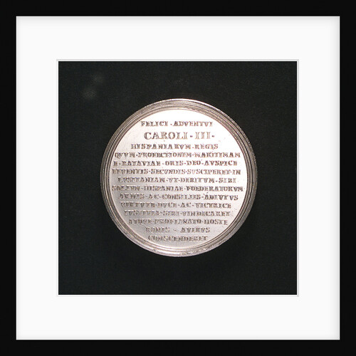 Medal commemorating the arrival of King Charles III in Portugal, 1703; reverse by C. Wermuth