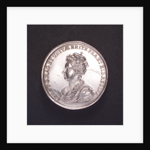 Medal commemorating the attempted invasion of Scotland, 1708; obverse by C. Wermuth