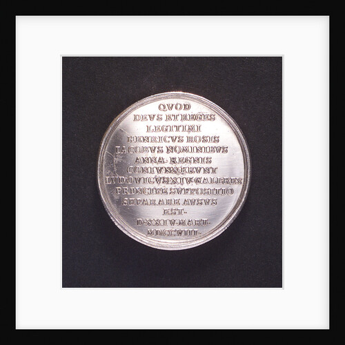 Medal commemorating the attempted invasion of Scotland, 1708; reverse by C. Wermuth