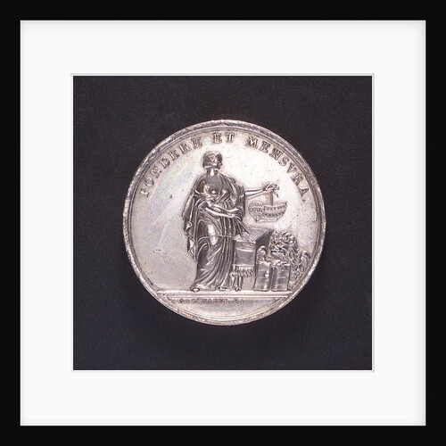 Medal commemorating ship construction in Venice; obverse by A. Schabel