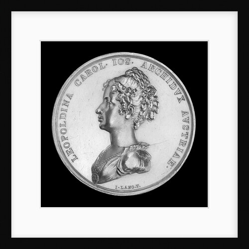 Medal commemorating the journey to Brazil of Archduchess Leopoldine of Austria, 1817; obverse by J.N. Lang