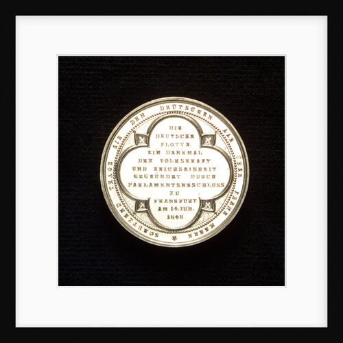 Medal commemorating the German Fleet founded, 1848; reverse by K. Lange