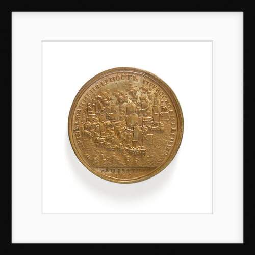 Medal commemorating the capture of three Swedish frigates, 1719; reverse by K. Osner