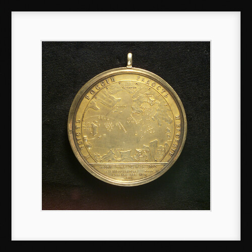 Medal commemorating Admiral Count Orlov and the Battle of Chesme, 1770; reverse by J.B. Gass