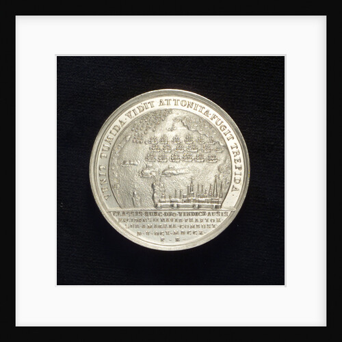 Medal commemorating the Battle of Amager, 1710; reverse by P. Berg