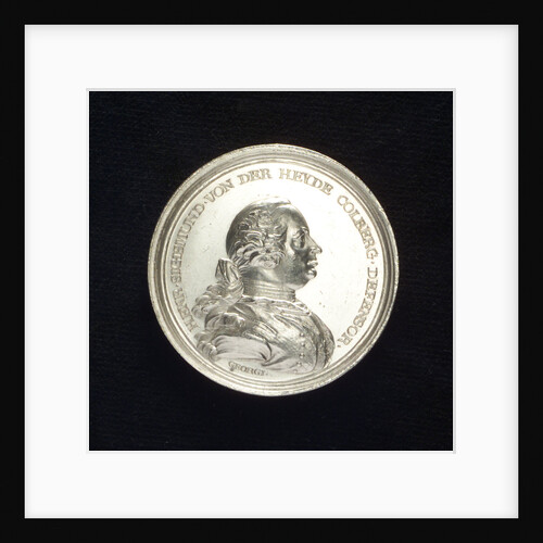 Medal commemorating the defence of Colberg and H.S. von der Heyde, 1760; obverse by N. Georgi